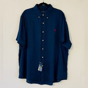 Ralph Lauren Men's Dark Blue Navy Casual Shirt XXL